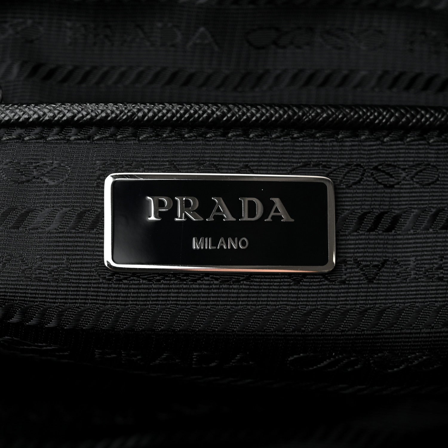 Prada Tessuto Nylon Lips Tote Black 6 of 10