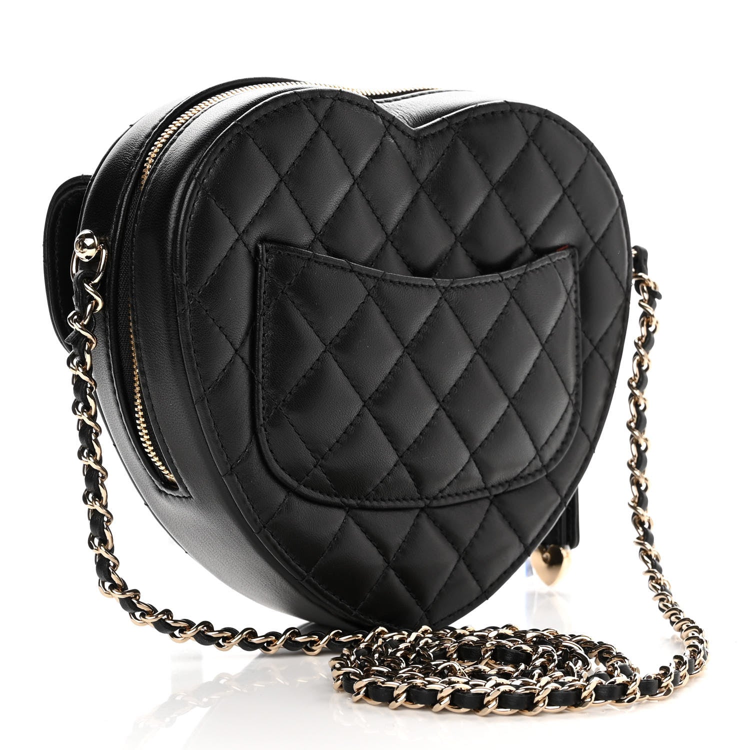 Chanel Lambskin Quilted CC In Love Heart Bag Black 3 of 11