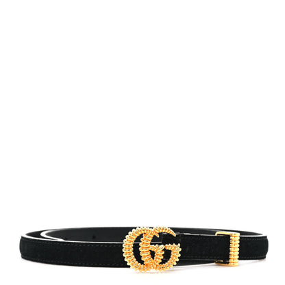 Gucci Suede Calfskin Torchon Double G 15mm Belt 70 28 Black 1 of 4
