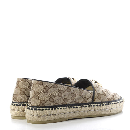 Gucci Monogram Matelasse Diagonal GG Marmont Espadrilles 39 Beige Ebony Black 4 of 10