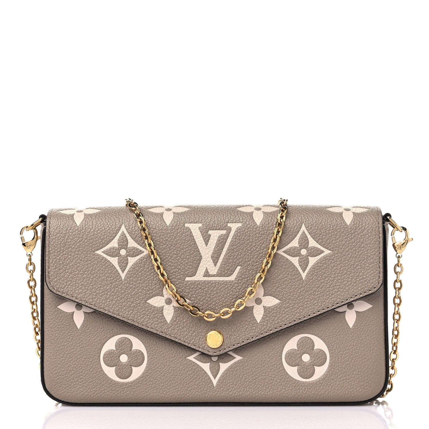 Louis Vuitton Empreinte Monogram Giant Felicie Pochette Tourterelle Creme 3 of 11
