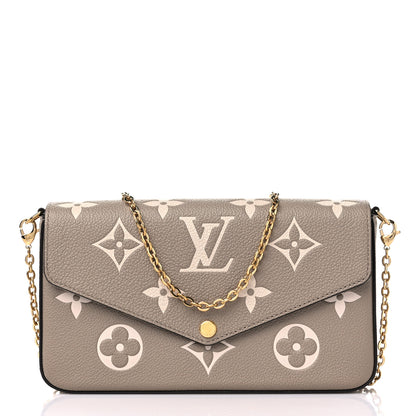 Louis Vuitton Empreinte Monogram Giant Felicie Pochette Tourterelle Creme 3 of 11