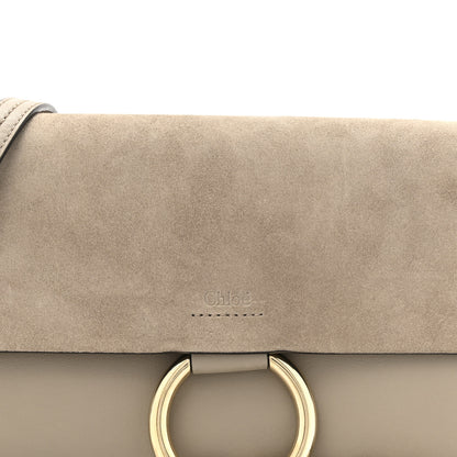 Chloe Suede Calfskin Small Faye Shoulder Bag Motty Grey 8 of 12