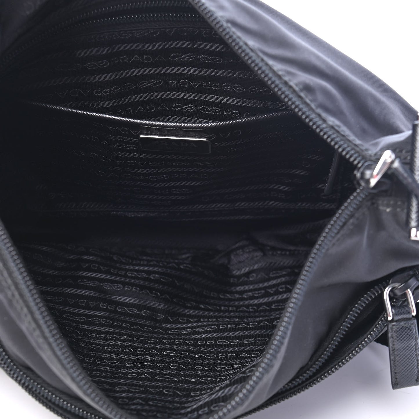 Tessuto Nylon Messenger Bag Black