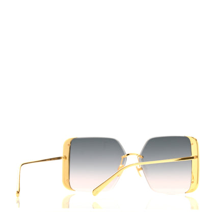 Louis Vuitton Metal LV Moon Square Sunglasses Z1994U Gold 4 of 7
