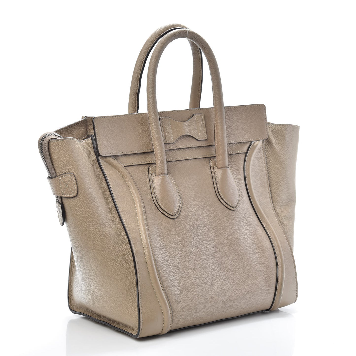 Drummed Calfskin Mini Luggage Dune