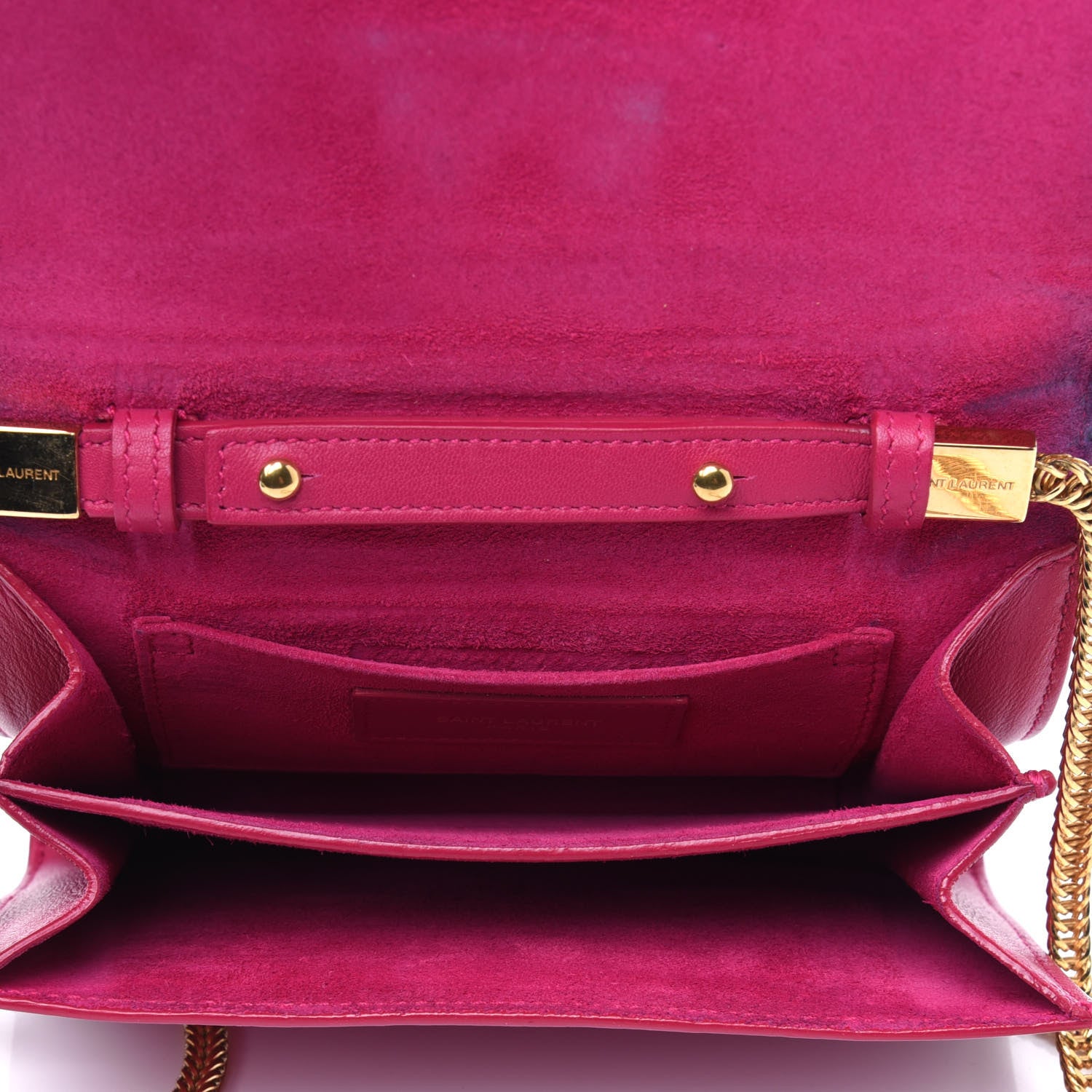 Saint Laurent Calfskin Small Classic Y Satchel Fuchsia 5 of 20