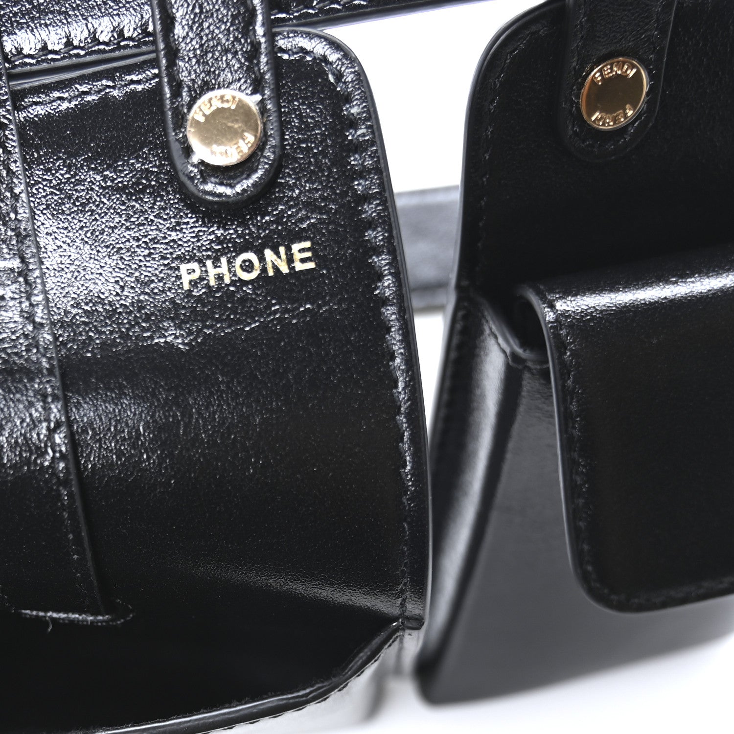 Fendi Vitello Glacier Utility Belt Pouch Black 7 of 10