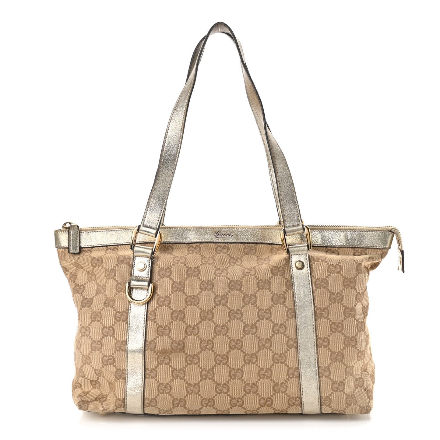 Monogram Medium Abbey Tote Gold