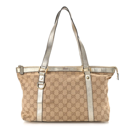 Gucci Monogram Medium Abbey Tote Gold 1 of 12