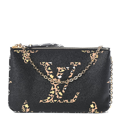 Louis Vuitton Monogram Giant Jungle Pochette Double Zip Black 1 of 10