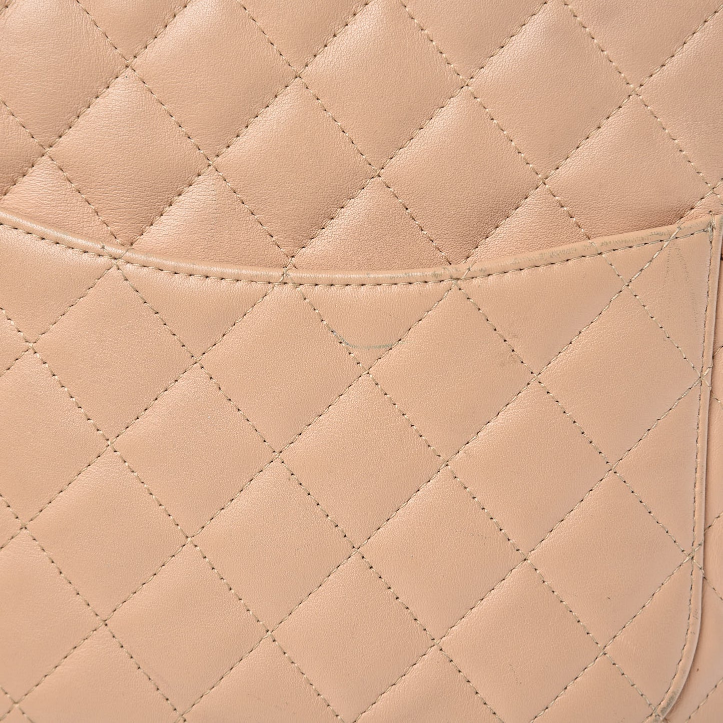 Calfskin Quilted Medium Cambon Tote Beige Black