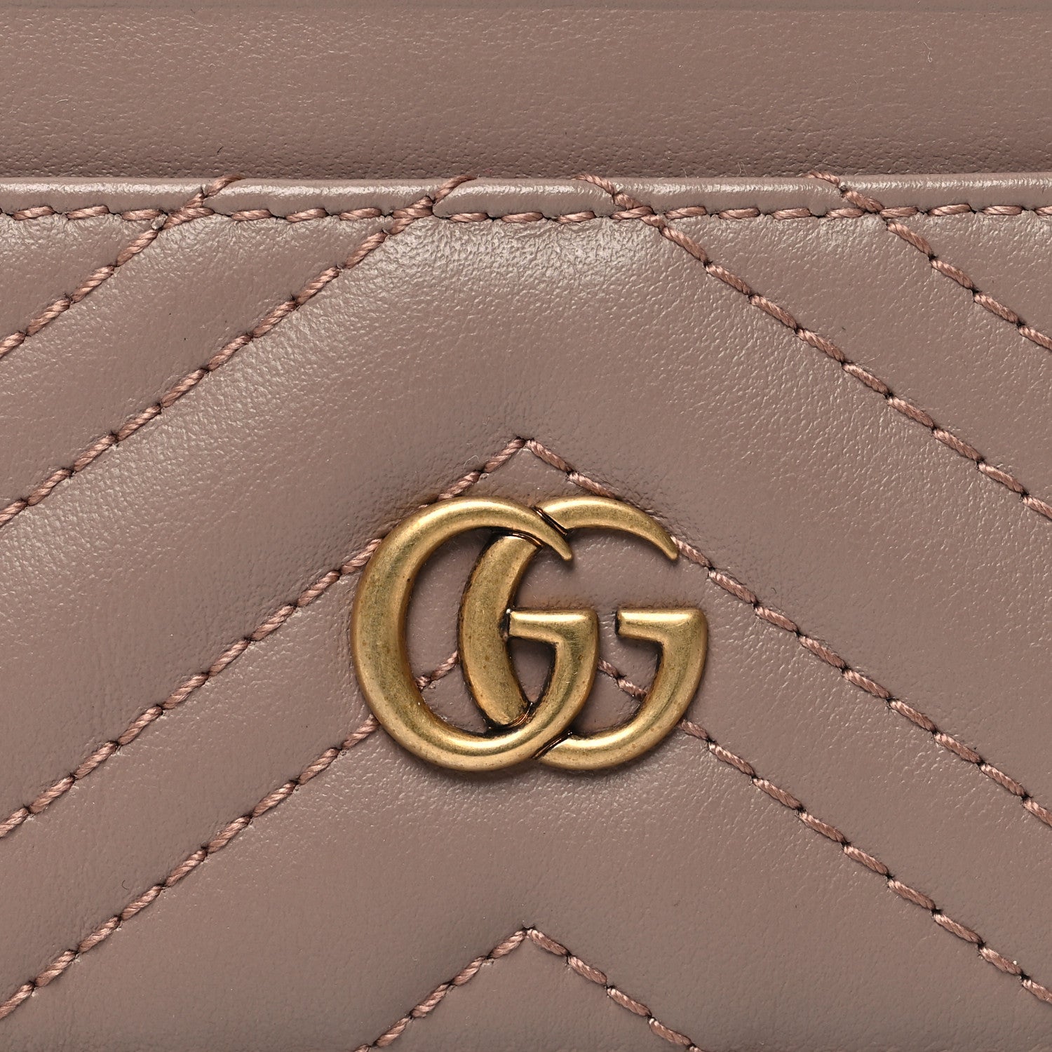 Gucci Calfskin Matelasse GG Marmont Card Holder Porcelain Rose 7 of 10