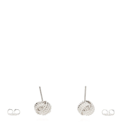 Tiffany Sterling Silver Twist Knot Earrings 3 of 4