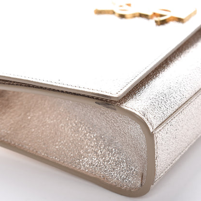 Saint Laurent Metallic Calfskin Medium Classic Monogram Kate Satchel Gold 9 of 9