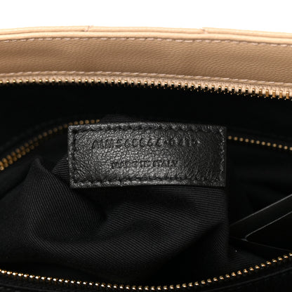 Saint Laurent Grain de Poudre Matelasse Chevron Medium Tribeca Shopping Bag Nude Powder 8 of 13