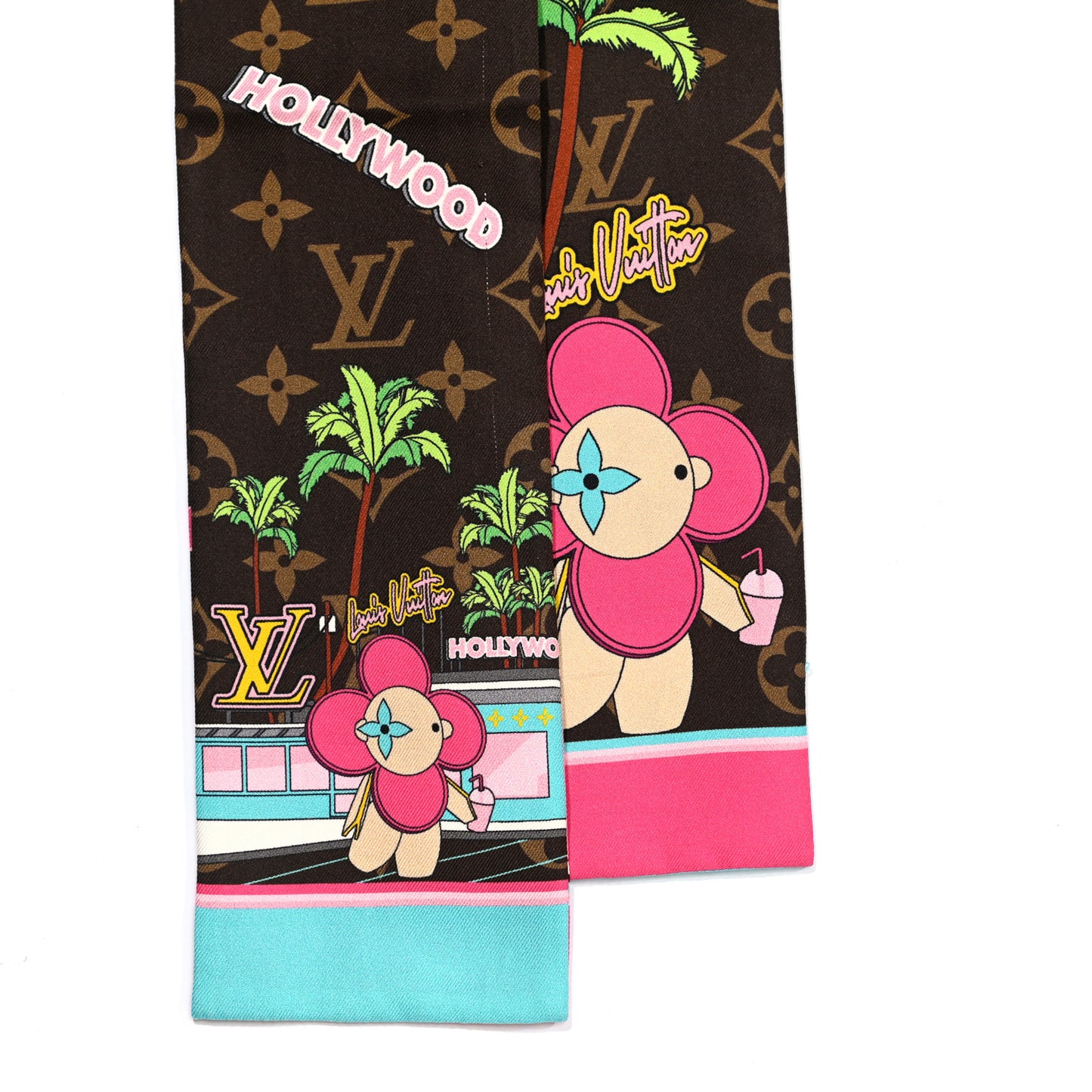 Silk Monogram 2021 Hollywood Christmas Animation Bandeau Marron