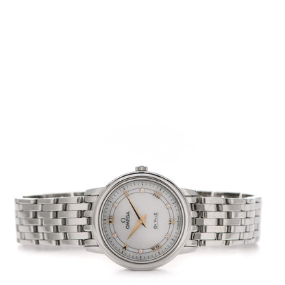 Omega Stainless Steel Diamond Mother of Pearl 27mm De Ville Prestige Quartz Watch 424.10.27.60.55.001 2 of 5