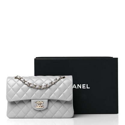 Chanel Caviar Quilted Small Double Flap Grey 11 of 11