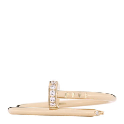 Cartier 18K Yellow Gold Diamond Small Juste Un Clou Ring 63 10.5 1 of 6