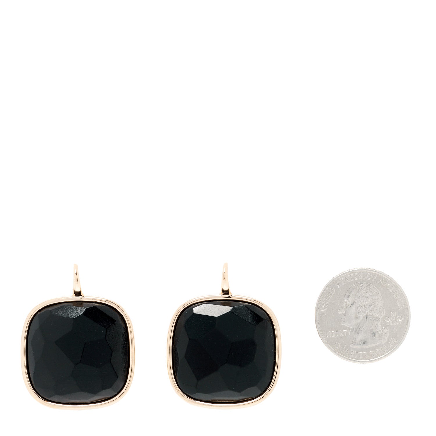 Pomellato 18K Rose Gold Black Jet Victoria Earrings 2 of 5