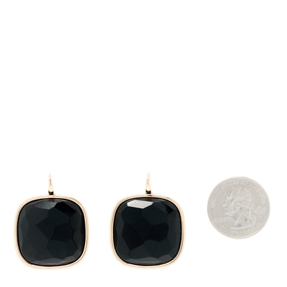 Pomellato 18K Rose Gold Black Jet Victoria Earrings 2 of 5