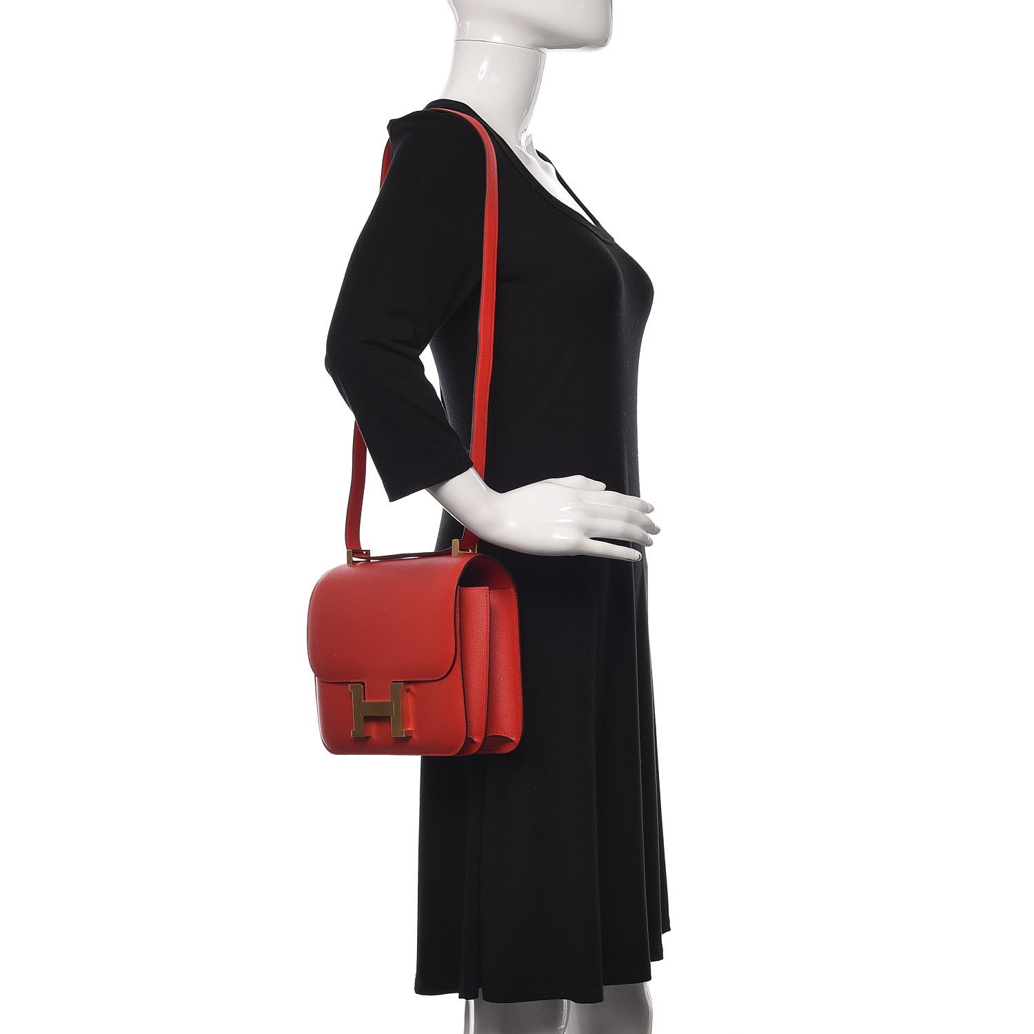 Hermes Epsom Constance 24 Rouge de Coeur 2 of 10
