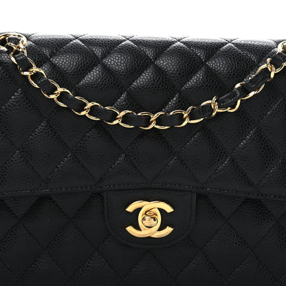 Chanel Caviar Quilted Medium Double Flap Black 8 of 10