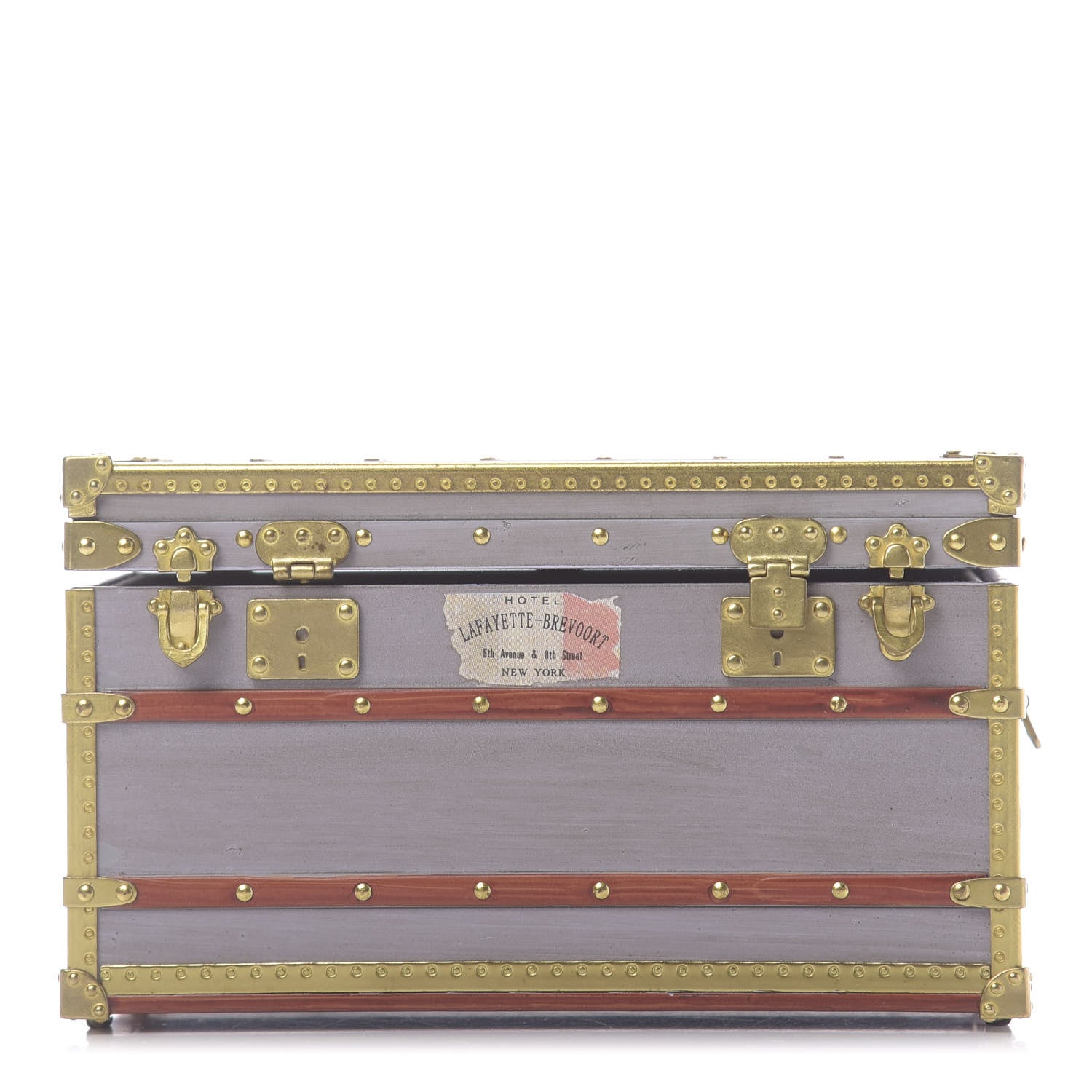 Louis Vuitton Mini Malle Zinc Trunk Paperweight Jewelry Box 1 of 9