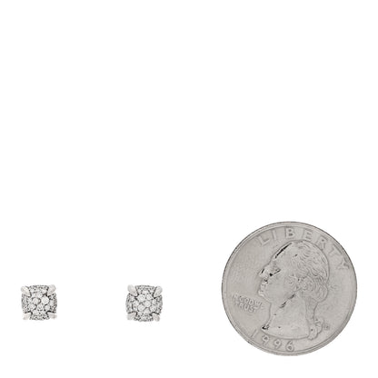 David Yurman Sterling Silver Diamond 6.5mm Chatelaine Stud Earrings 2 of 4