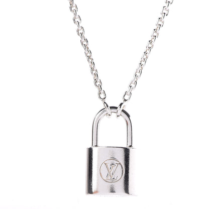Louis Vuitton Sterling Silver Lockit Necklace 4 of 6