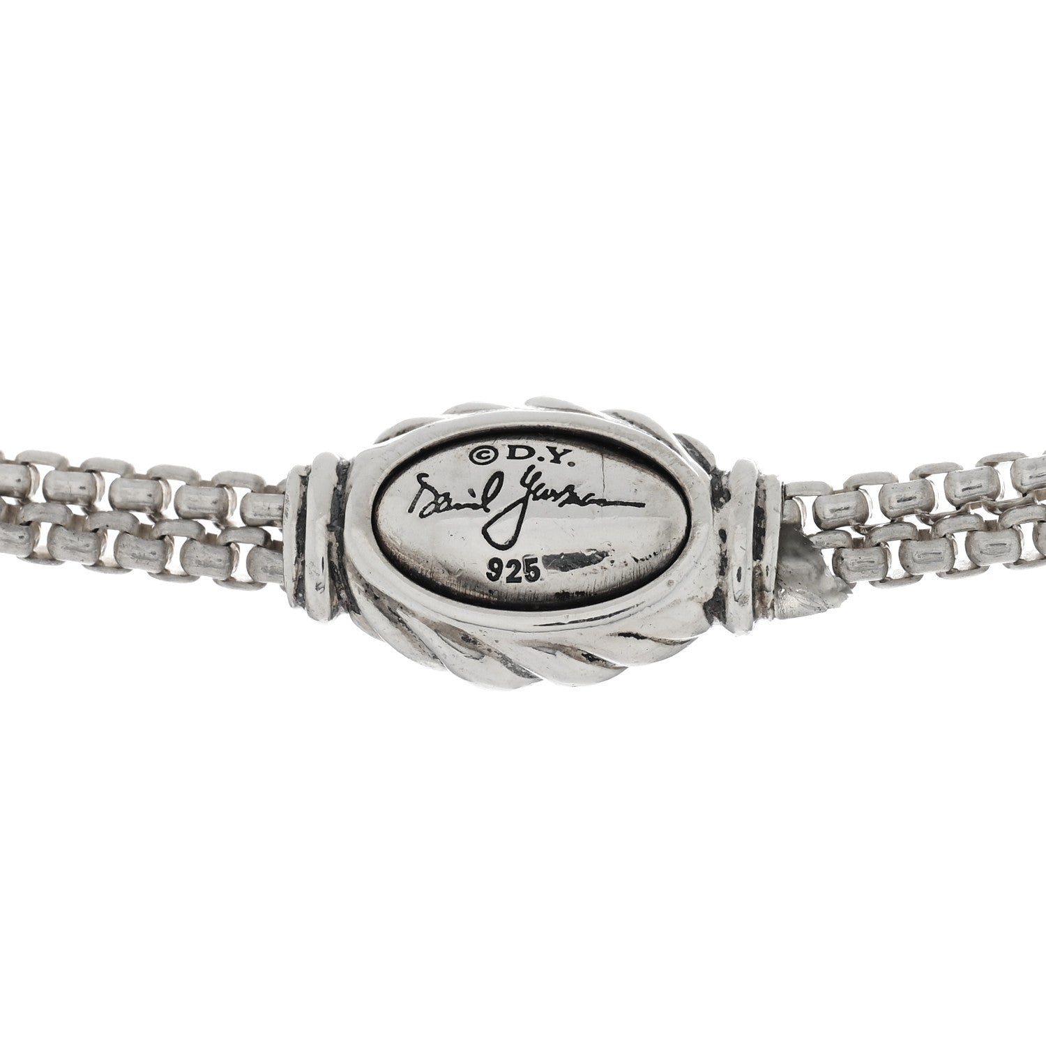 David Yurman Sterling Silver Hematite Cable Berries Tassel Pendant Necklace 4 of 4