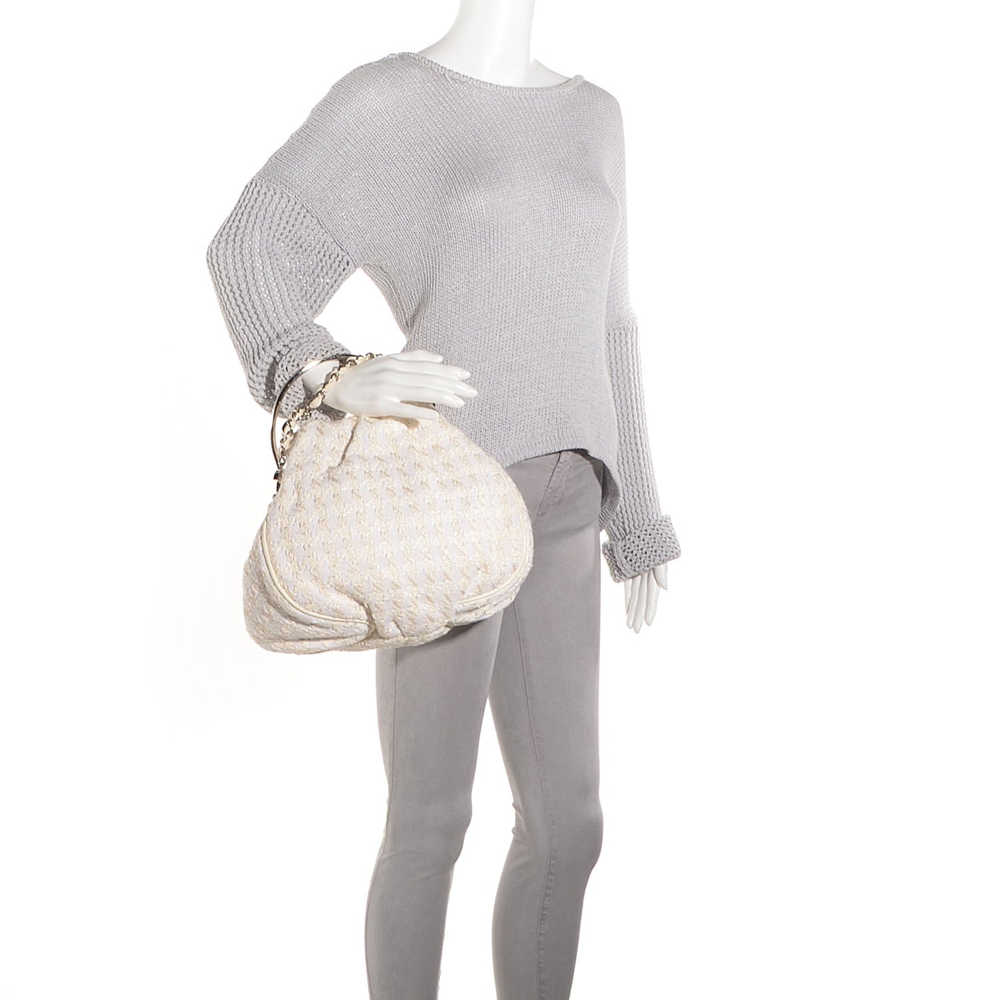 Tweed Boucle Knitting Bag