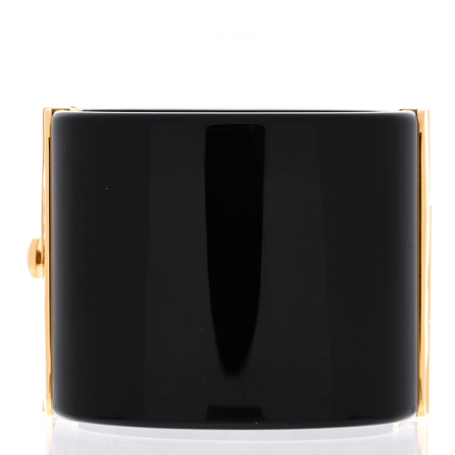 Chanel Resin Along The Nile CC Cuff Black Gold 3 of 4