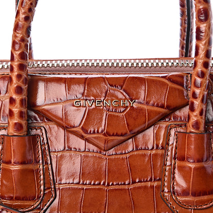 Givenchy Calfskin Crocodile Embossed Small Antigona Cognac 11 of 11