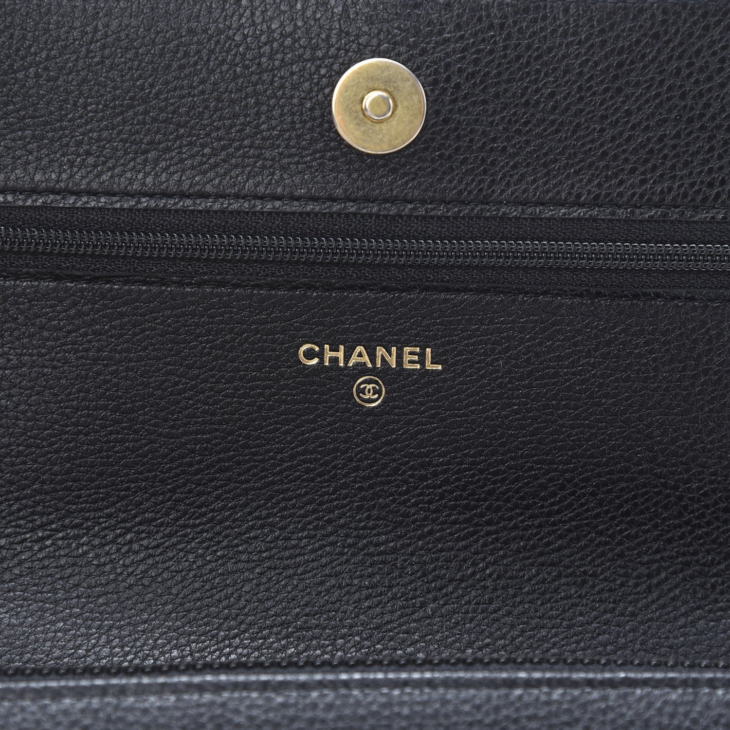 Chanel Calfskin Crochet 19 Wallet On Chain WOC Black 7 of 13