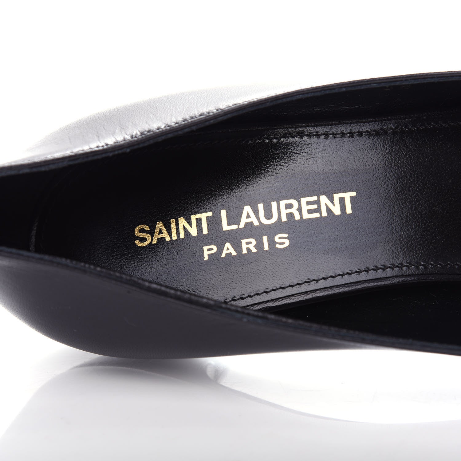 Saint Laurent Calfskin Bow Anais Pumps 38 Black 8 of 11