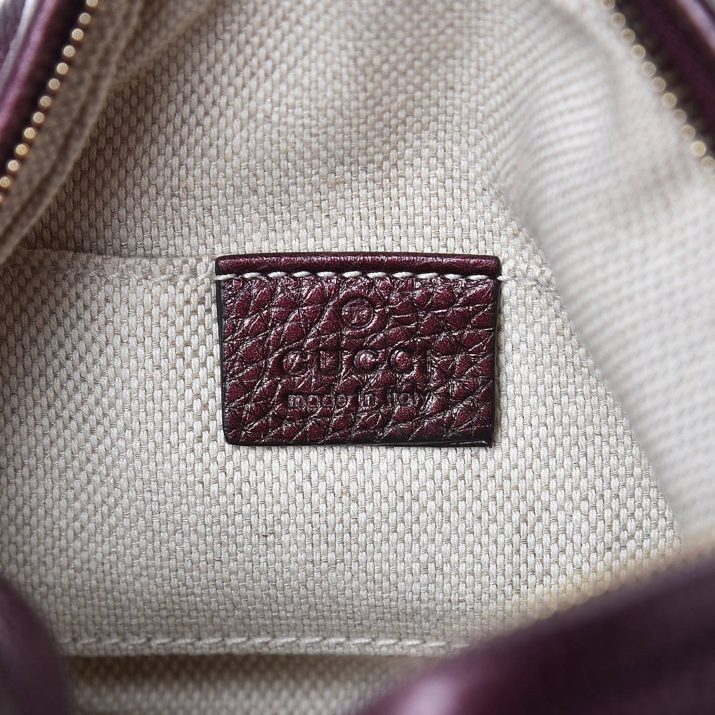 Metallic Cellarius Calfskin Mini Soho Chain Bag Classic Burgundy