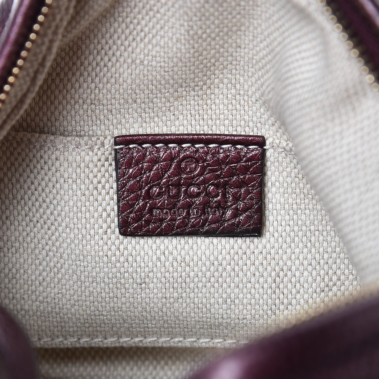 Gucci Metallic Cellarius Calfskin Mini Soho Chain Bag Classic Burgundy 6 of 7