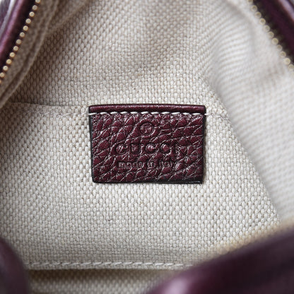 Gucci Metallic Cellarius Calfskin Mini Soho Chain Bag Classic Burgundy 6 of 7