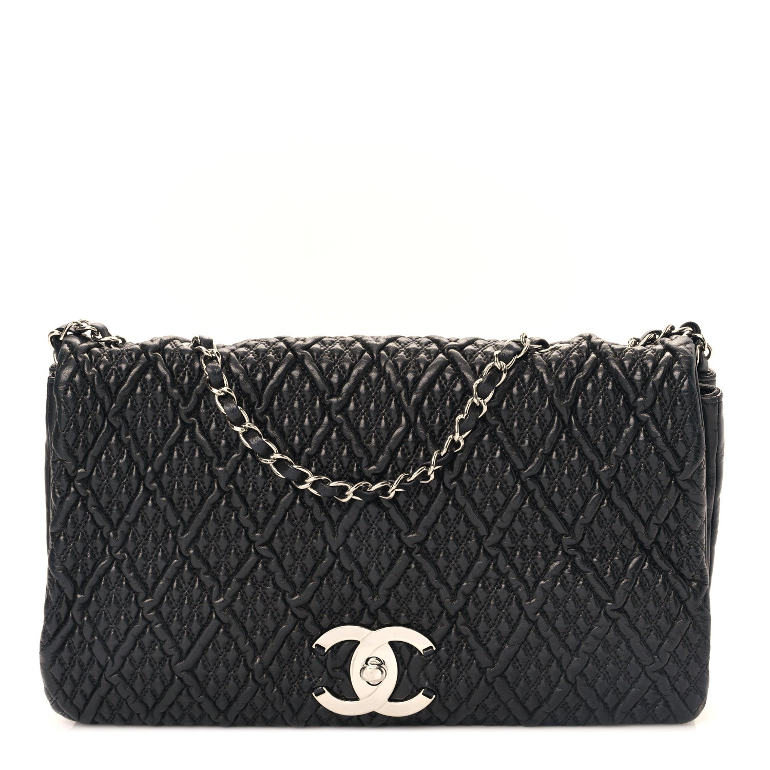 Chanel Lambskin Astrakan Single Flap Black 1 of 9