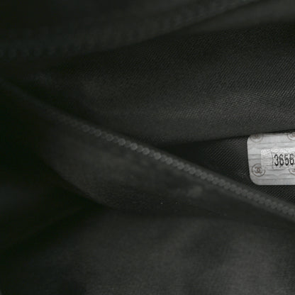 Chanel Suede Quilted CC Drawstring Backpack Black 7 of 13