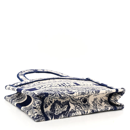 Christian Dior Canvas Embroidered Mini Toile De Jouy Book Tote Blue 4 of 9