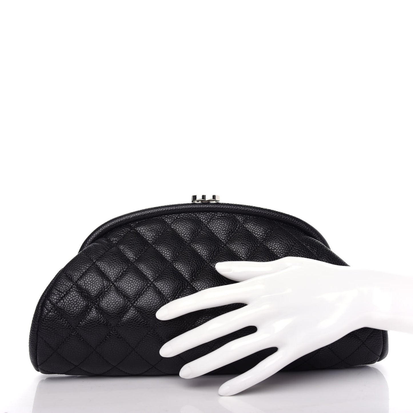 Caviar Quilted Timeless Clutch Black