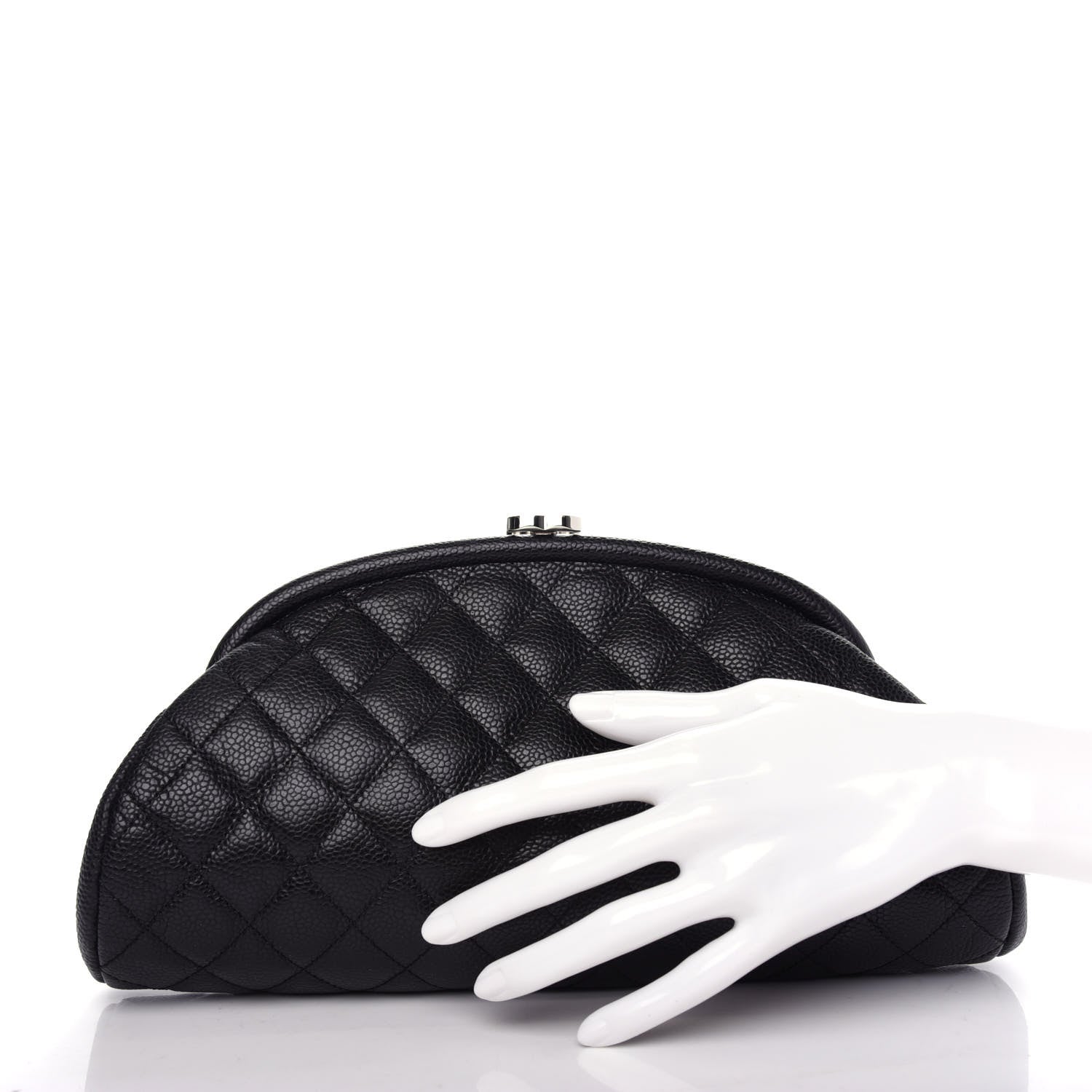 Chanel Caviar Quilted Timeless Clutch Black 2 of 7
