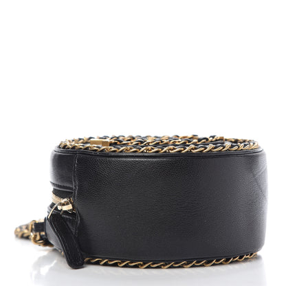 Chanel Lambskin Quilted Round Filigree Chain Around Crossbody Black 4 of 10