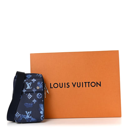 Louis Vuitton Monogram Ink Watercolor Phone Pouch Blue 10 of 10