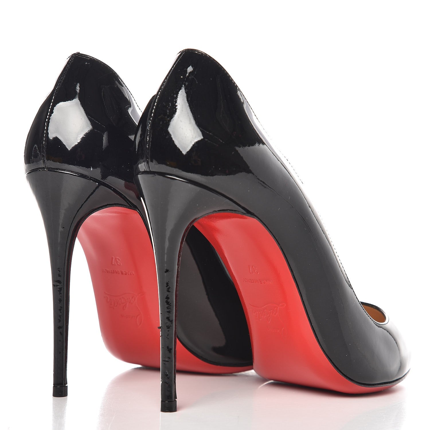 Christian Louboutin Patent Dorissima 100 Pumps 37 Black 4 of 13
