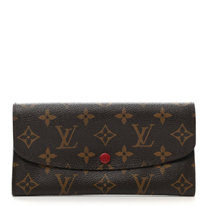 Louis Vuitton Monogram Emilie Wallet Red 1 of 14