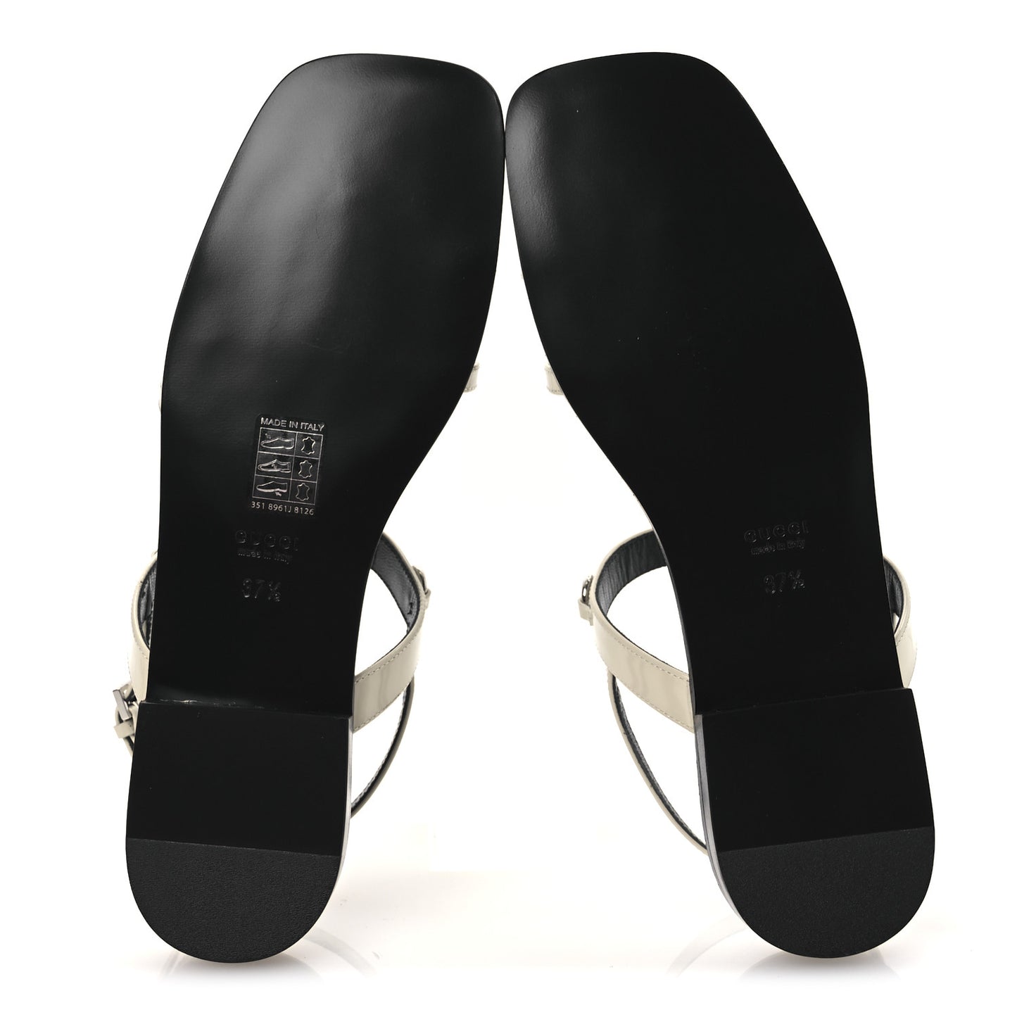 Calfskin Horsebit Divine Slingback Sandals 37.5 Mystic White